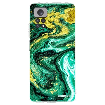 Picasee silikonový průhledný obal pro Xiaomi Redmi Note 11S 4G - Green Gold