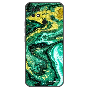 Picasee silikonový černý obal pro Xiaomi Redmi 10C - Green Gold