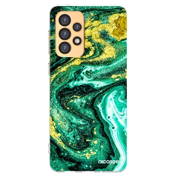 Picasee silikonový průhledný obal pro Samsung Galaxy A33 5G A336 - Green Gold