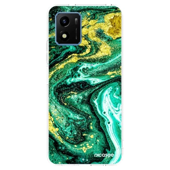 Picasee silikonový průhledný obal pro Vivo Y01 - Green Gold