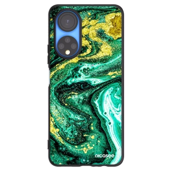Picasee silikonový černý obal pro Honor X7 - Green Gold