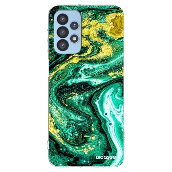 Picasee silikonový průhledný obal pro Samsung Galaxy A23 A235F 4G - Green Gold