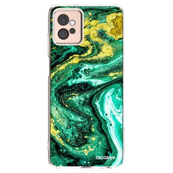 Picasee silikonový průhledný obal pro Motorola Moto G32 - Green Gold
