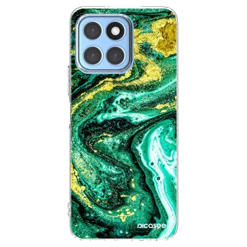 Picasee silikonový průhledný obal pro Honor X8 5G - Green Gold