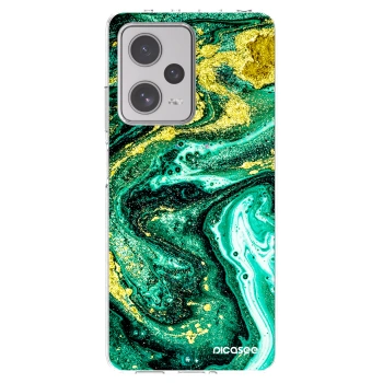 Picasee silikonový průhledný obal pro Xiaomi Redmi Note 12 Pro+ 5G - Green Gold