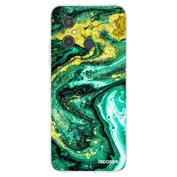 Picasee silikonový průhledný obal pro Xiaomi Redmi 12C - Green Gold