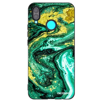 Picasee silikonový černý obal pro Huawei Nova 3 - Green Gold