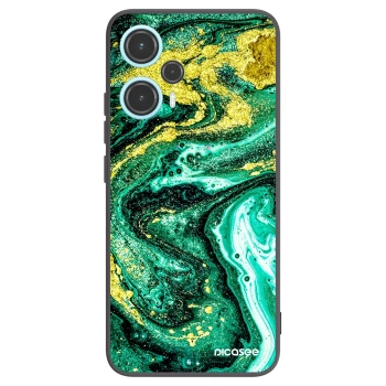 Picasee silikonový černý obal pro Xiaomi Poco F5 - Green Gold