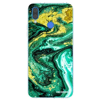 Picasee silikonový průhledný obal pro Huawei Nova 3i - Green Gold