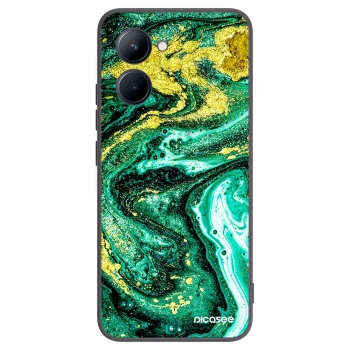 Picasee silikonový černý obal pro Realme C33 (2023) - Green Gold
