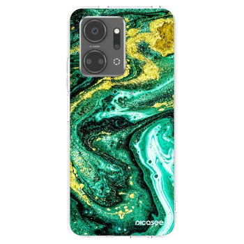 Picasee silikonový průhledný obal pro Honor X7a - Green Gold