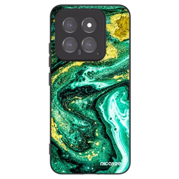 Picasee silikonový černý obal pro Xiaomi 14 - Green Gold