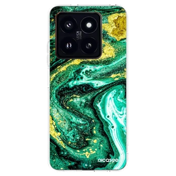 Picasee silikonový průhledný obal pro Xiaomi 14 Pro - Green Gold