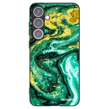 Picasee silikonový černý obal pro Samsung Galaxy S24+ S926B 5G - Green Gold