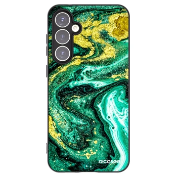 Picasee silikonový černý obal pro Samsung Galaxy S23 FE S711B - Green Gold