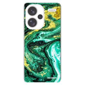 Picasee silikonový průhledný obal pro Xiaomi Redmi Note 13 Pro+ 5G - Green Gold