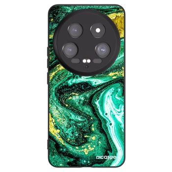 Picasee silikonový černý obal pro Xiaomi 14 Ultra - Green Gold