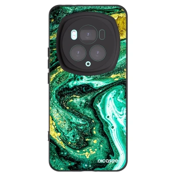 Picasee silikonový černý obal pro Honor Magic6 Pro - Green Gold