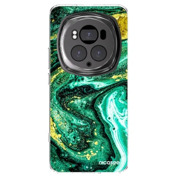 Picasee silikonový průhledný obal pro Honor Magic6 Pro - Green Gold