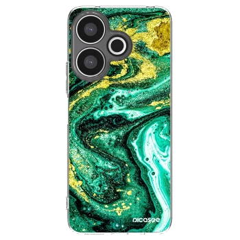 Picasee silikonový průhledný obal pro Xiaomi Redmi 13 4G - Green Gold