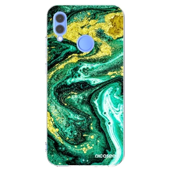 Picasee silikonový průhledný obal pro Huawei P Smart 2019 - Green Gold