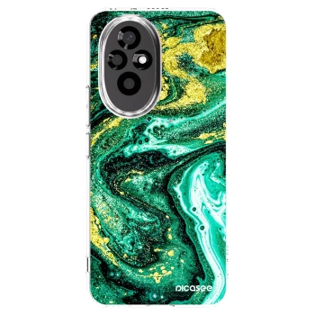 Picasee silikonový průhledný obal pro Honor 200 5G - Green Gold