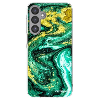 Picasee silikonový průhledný obal pro Samsung Galaxy A16 5G - Green Gold