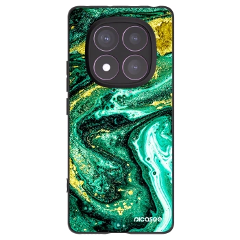 Picasee silikonový černý obal pro Xiaomi Redmi Note 14 Pro 4G - Green Gold