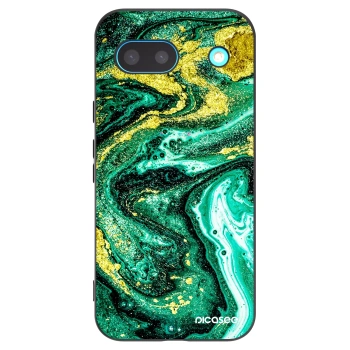Picasee silikonový černý obal pro Google Pixel 8a - Green Gold