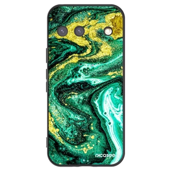 Picasee silikonový černý obal pro Google Pixel 9 - Green Gold