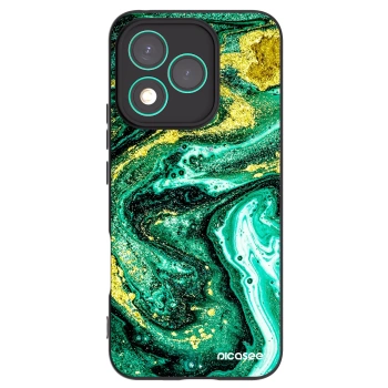 Picasee silikonový černý obal pro Honor 400 Lite 5G - Green Gold