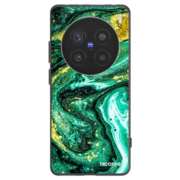 Picasee silikonový černý obal pro Vivo X200 Pro - Green Gold