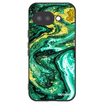 Picasee silikonový černý obal pro Google Pixel 9a - Green Gold