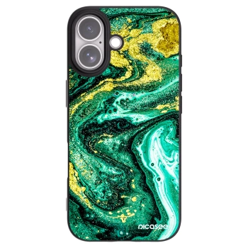 Picasee silikonový černý obal pro Apple iPhone 17 - Green Gold