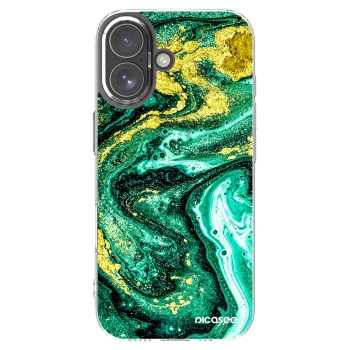 Picasee silikonový průhledný obal pro Apple iPhone 17 - Green Gold