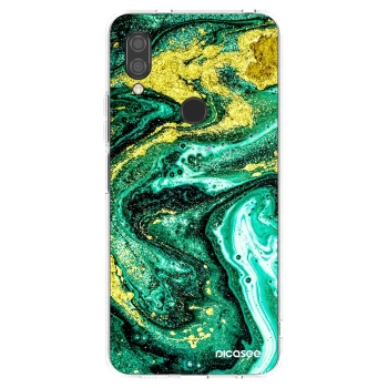 Picasee silikonový průhledný obal pro Xiaomi Redmi 7 - Green Gold