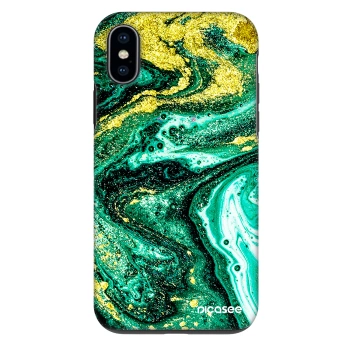 Obal pro Apple iPhone X/XS - Green Gold