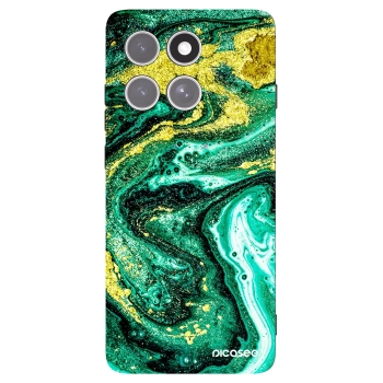 Picasee silikonový černý obal pro Motorola Edge 60 Pro - Green Gold
