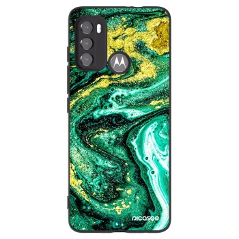 Picasee silikonový černý obal pro Motorola Edge 60 5G - Green Gold