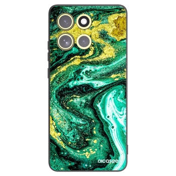 Picasee silikonový černý obal pro Motorola Moto G86 5G - Green Gold
