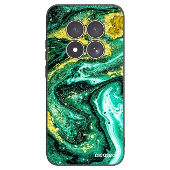 Picasee silikonový černý obal pro Xiaomi Redmi Note 15 Pro 4G - Green Gold