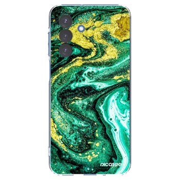 Picasee silikonový průhledný obal pro Samsung Galaxy A17 5G - Green Gold