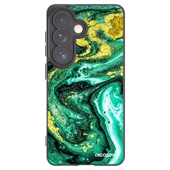 Picasee silikonový černý obal pro Samsung Galaxy S26 - Green Gold