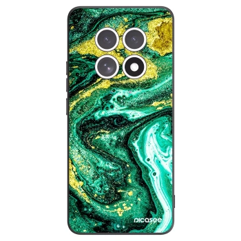 Picasee silikonový černý obal pro Xiaomi Redmi Note 15 5G - Green Gold
