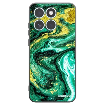 Picasee silikonový černý obal pro Motorola Edge 70 Fusion - Green Gold