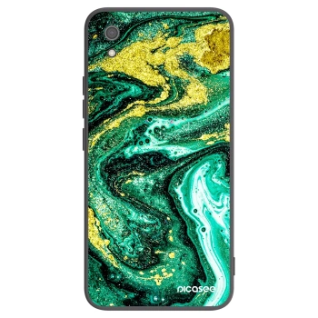 Picasee silikonový černý obal pro Xiaomi Redmi 7A - Green Gold