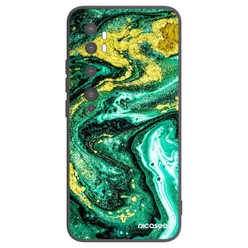Picasee silikonový černý obal pro Xiaomi Mi Note 10 (Pro) - Green Gold