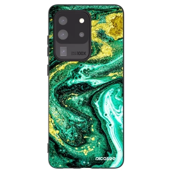 Picasee silikonový černý obal pro Samsung Galaxy S20 Ultra 5G G988F - Green Gold