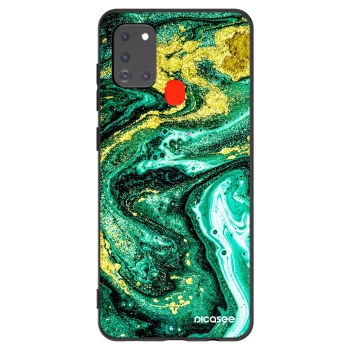 Picasee silikonový černý obal pro Samsung Galaxy A21s - Green Gold