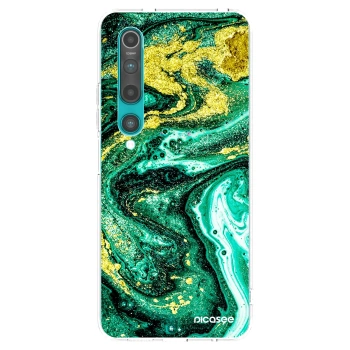 Picasee silikonový průhledný obal pro Xiaomi Mi 10 - Green Gold
